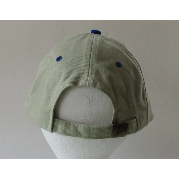 Pile Base Contractors Hat Ball Cap Khaki Blue Slide Clasp Adjustable Embroidered - Picture 3 of 8